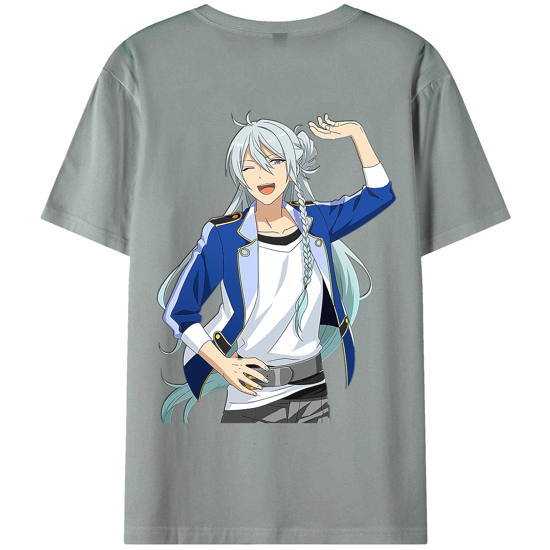 （画像用） あんさんぶるスターズ! Ensemble Stars 綿100％ メンズ半袖Tシャツ（バックプリント） 通気性